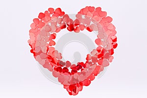 Heart shaped glitter confetti. Valentine day concept. Trendy min