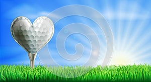 Heart shaped golf ball photo