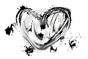 Heart shaped ink blots photo