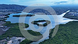 Heart-shaped island off the coast of the Kingston Harbor photo