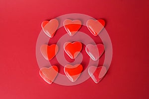 heart-shaped jelly candies to give away on Valentine\'s Day