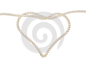 Heart shaped knot on a rope