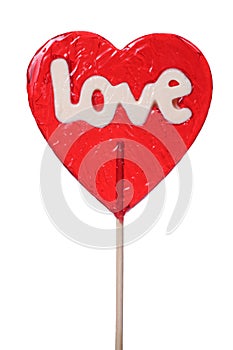 Heart shaped lollipop