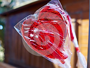 Heart shaped lolly pop made for lovers