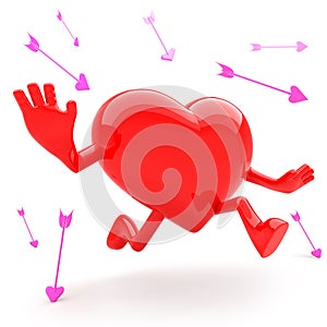 Heart shaped mascot