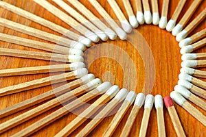 Heart shaped matchstick