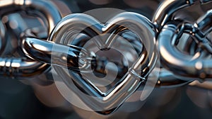 The Heart-shaped Metal Chain.AI generated image