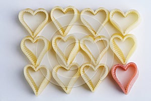 Heart shaped noodles - herzfoermige Nudeln photo