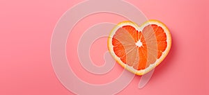 Heart-shaped orange slice