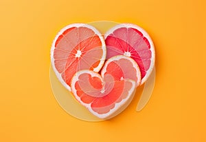 Heart-shaped orange slice