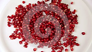 Heart Shaped Out Of A Pile Of Pomegranate Seeds