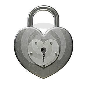 Heart Shaped Padlock Front