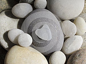 Heart shaped pebble