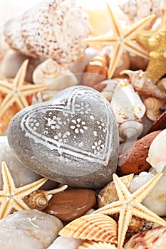 Heart shaped pebble.