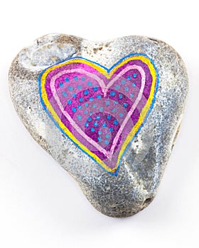 Heart shaped pebble