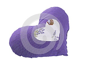 Heart shaped pillow.