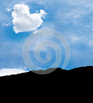 Dramatic sky with Beach Dune Silhouette at Chatham, Cape Cod