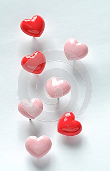 Heart Shaped Push Pins