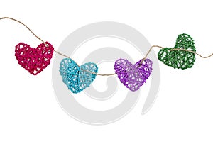 heart shaped rattans on a string photo