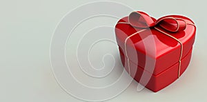 heart shaped red gift box