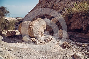 Heart Shaped Rock Desert En Gedi Israel