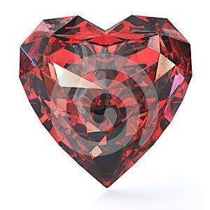 Heart shaped ruby