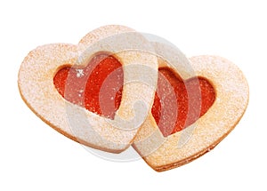 Heart shaped shortbread cookies