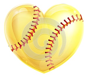 Heart Shaped Softball