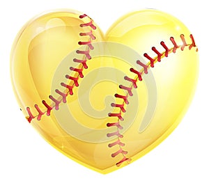 Heart Shaped Softball photo