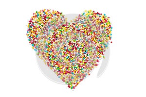 Heart shaped sprinkles