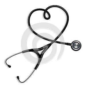 Heart shaped stethoscope
