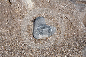 Heart Shaped Stone On Beach