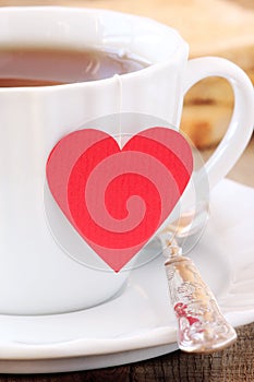 Heart shaped teabag tag