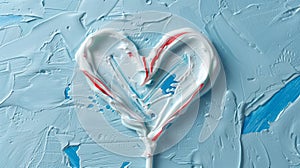 The Heart Shaped Toothpaste Art.AI generated image photo