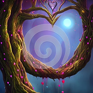heart shaped tree branch