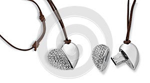 Heart shaped USB flash memory drive