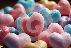 Heart shaped Valentine\'s Day candy