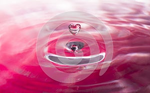 Heart-shaped Water Droplet