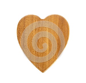 Heart shaped wooden planks isolated