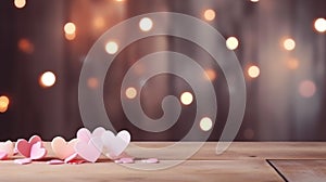 Heart shapes on abstract background. Valentine's day concept