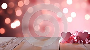 Heart shapes on abstract background. Valentine's day concept