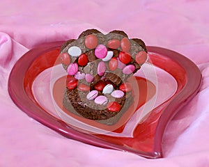 Heart Shapes Brownies