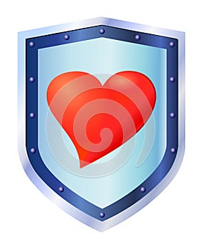 Heart on the shield