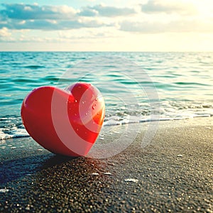 Heart on the Shore AI-GENERATED