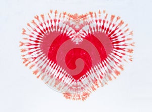 Heart sign tie dye pattern background