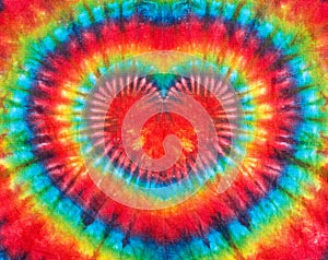 Heart sign tie dye pattern background.