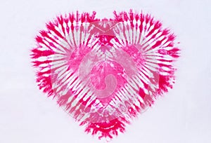 Heart sign tie dye pattern background