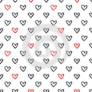 Heart signs seamless pattern