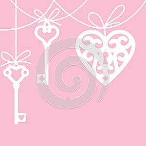 Heart and skeleton key