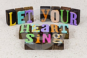 Heart soul sing song love music karaoke valentine romance fun photo